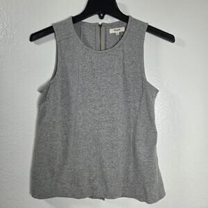 Madewell Split Back Sleeveless Grey Top Size Med